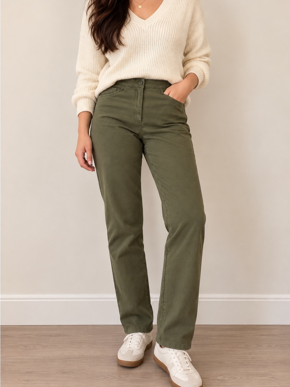 Vintage Jones New York Olive-Green Straight Leg Jeans